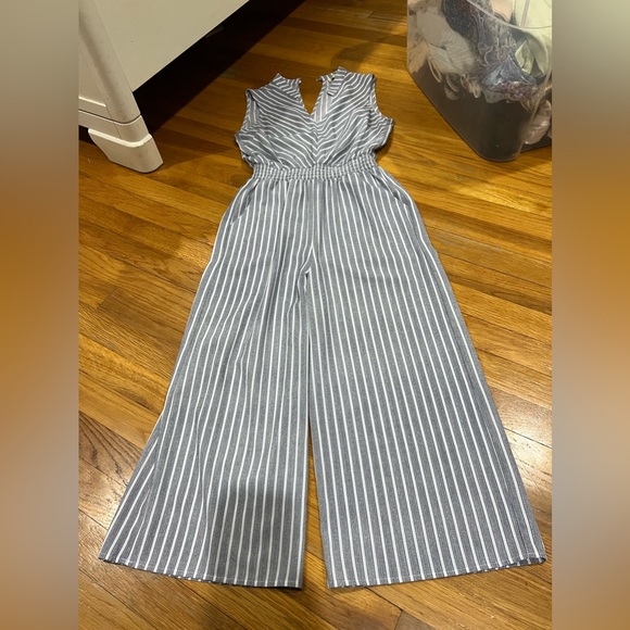 Monteau Los Ángeles Pants & Jumpsuits Monteau Los Ngeles Blue And White Striped Jumpsuit
